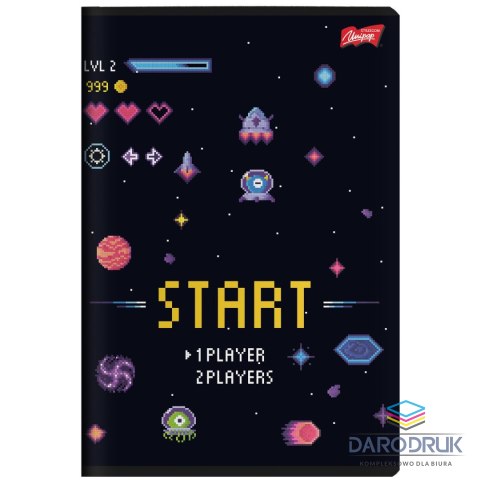 Unipap Zeszyt A5 Pixel Universe 16k. 70g krata Unipap