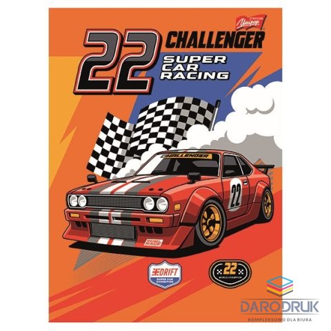 Unipap Zeszyt A5 SPEED TOUR 32k. 70g podwójna linia kolor Unipap