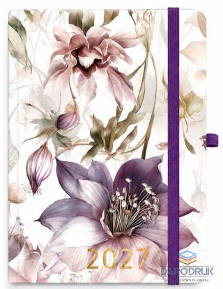 Antra Kalendarz książkowy (terminarz) 2027 Botanical dzienny, Irys A5 210mm x 145mm Antra (Kal001500)