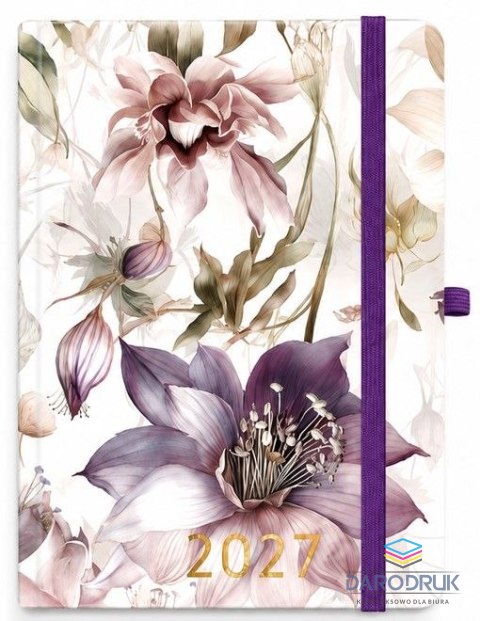 Antra Kalendarz książkowy (terminarz) 2027 Botanical dzienny, Irys A5 210mm x 145mm Antra (Kal001500)