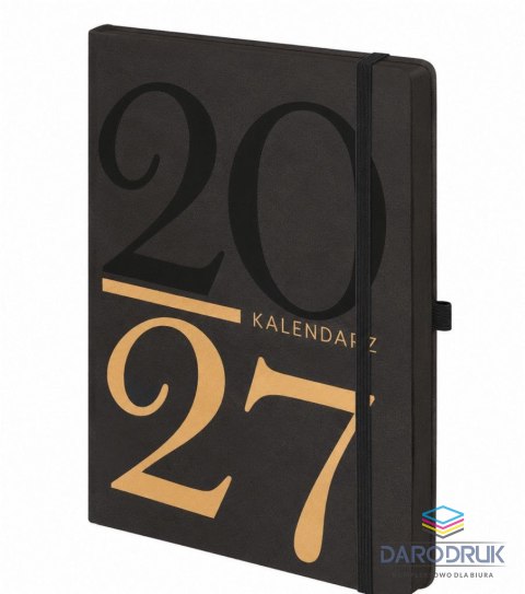 Antra Kalendarz książkowy (terminarz) 2027 Kraft dzienny, czarny A5 210mm x 145mm Antra (Kal001566)