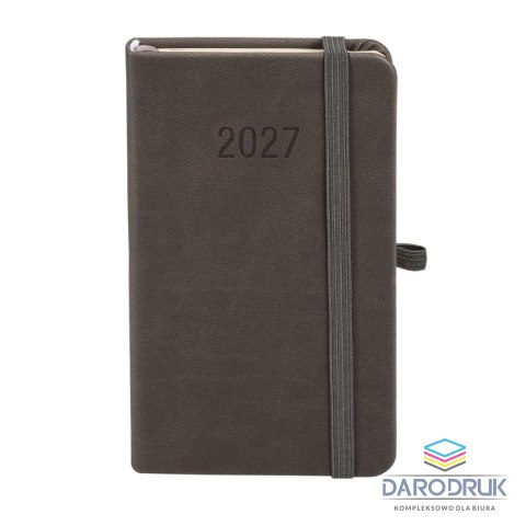 Antra Kalendarz książkowy (terminarz) 2027 MEMOFIX tygodniowy, grafitowy A6 150mm x 84mm Antra (Kal001469)