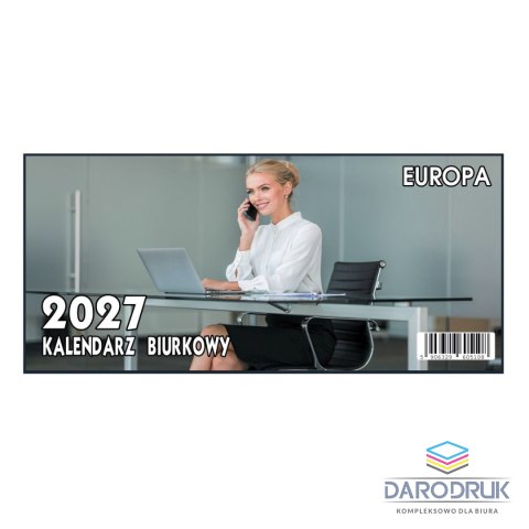 Beskidy Kalendarz biurkowy EUROPA biurkowy leżący 135mm x 270mm Beskidy