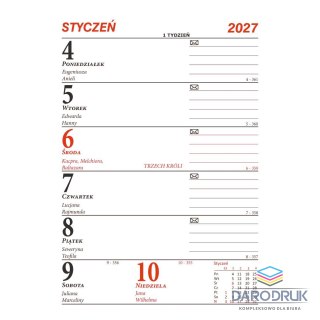 Beskidy Kalendarz biurkowy MINI-MERKURIER biurkowy 120mm x 165mm Beskidy (B9)