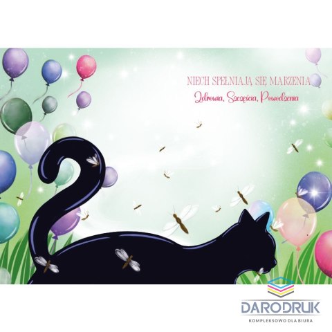 Henry Kartka składana A5 Karnet A5 WITCH CAT Henry (5908451980979)