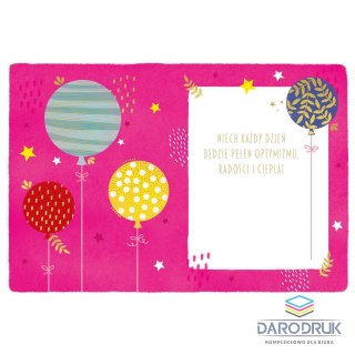 Henry Kartka składana B6 Karnet B6 BALONY NA ROŻKU Henry (5908451982713)