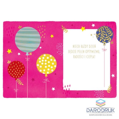 Henry Kartka składana B6 Karnet B6 BALONY NA ROŻKU Henry (5908451982713)
