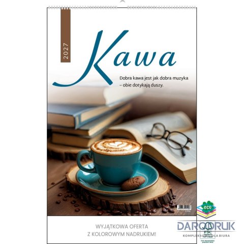 Jotan Kalendarz ścienny KAWA 13 planszowe 315mm x 500mm Jotan (WP140)