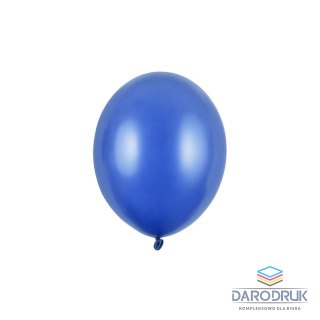 Partydeco Balon gumowy metalizowany 100 szt niebieski 270mm 12cal Partydeco (SB12M-083C)