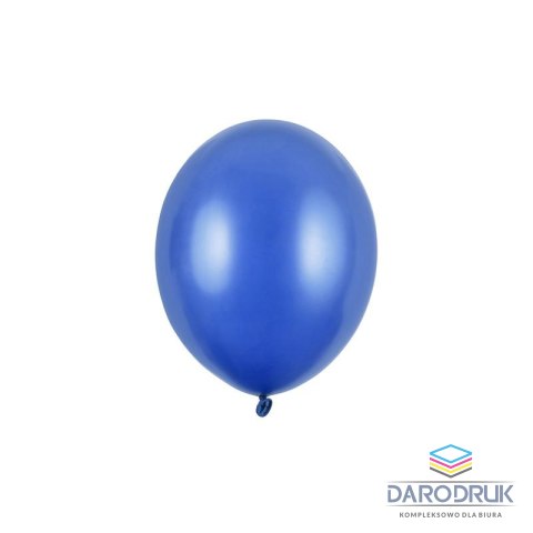 Partydeco Balon gumowy metalizowany 100 szt niebieski 270mm 12cal Partydeco (SB12M-083C)