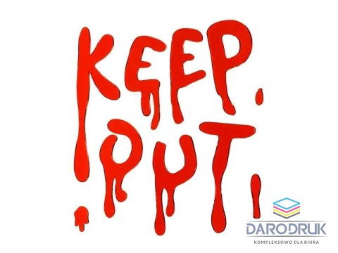 Partydeco Naklejka (nalepka) Żelowe naklejki na okno Keep Out, czerwony Partydeco (NNO3)