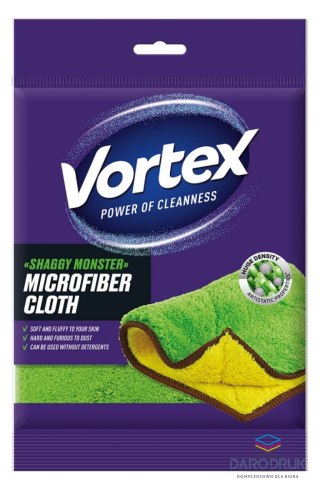 Vortex Ścierka z mikrofibry Shaggy Monster, zielono-żółta mikrofibra [mm:] 300x200 Vortex (BS-VR-642933)