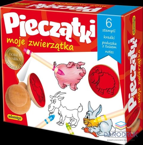 Adamigo Zestaw pieczątek zwierzątka Adamigo