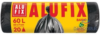 Alufix Worki na śmieci economy kolor: czarny 60L 20 szt Alufix (BS-AX-655223)