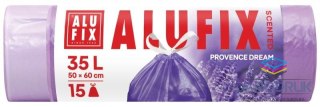 Alufix Worki na śmieci zapachowe lawenda kolor: fioletowy 35L 15 szt Alufix (BS-AX-669619)