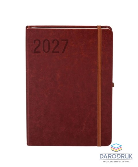 Antra Kalendarz książkowy (terminarz) 2027 Formalizm tygodniowy, brązowy A4 Antra