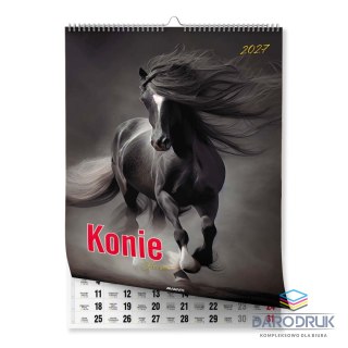 Avanti Kalendarz ścienny KONIE wieloplanszowy paskowy 285mm x 420mm Avanti (A3-2)