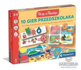 Clementoni Gra edukacyjna UCZĘ SIĘ BAWIĄC 10 GIER PRZEDSZKOLAKA Clementoni (50421)