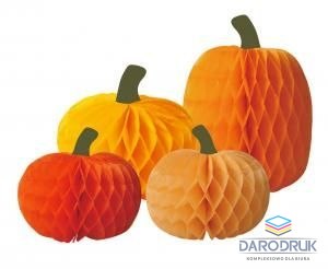 Godan Ozdoba halloweenowa Zestaw rozet papierowych Dynie, mix, 4 szt. Godan (PF-LPDA)