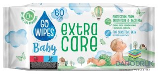 Gowipes Chusteczki higieniczne nawilżane dla dzieci Extra Care, z alantoiną 60 szt Gowipes (BS-GW-645279)