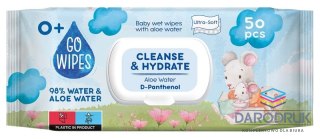 Gowipes Chusteczki higieniczne nawilżane dla dzieci z wodą aloesową i d-pantenolem 50 szt Gowipes (BS-GW-657098)