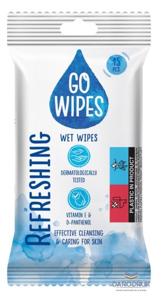 Gowipes Chusteczki higieniczne nawilżane uniwersalne 15 szt Gowipes (BS-GW-659283)