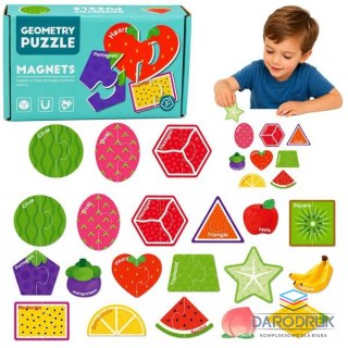 Lean Puzzle Magnetyczne Nauka Owoców Magnesy Na Tablice Lodówkę 30 el. 30 el. Lean (32026)