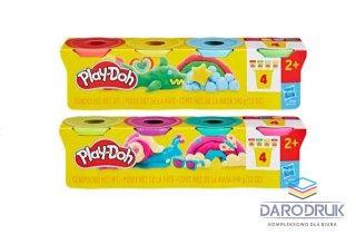 Playdoh Masa plastyczna dla dzieci Tuby uzupełniające (4 kolory) 2 WZORY mix Playdoh (G05125L0)