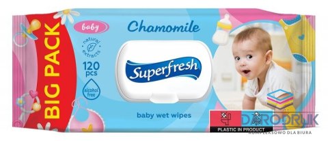 Superfresh Chusteczki higieniczne nawilżane dla dzieci 120 szt Superfresh (BS-SF-619010)