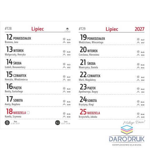 Avanti Kalendarz książkowy (terminarz) FUKS KIESZONKOWY MAŁY 80mm x 115mm Avanti (KK V.1)