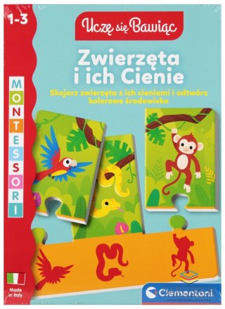 Clementoni Gra edukacyjna UCZĘ SIĘ BAWIĄC ZWIERZĘTA I ICH CIENIE Clementoni (50424)