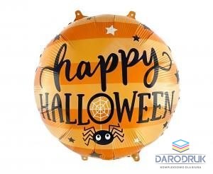 Godan Balon foliowy 18" "Happy Halloween", pomarańczowy, z pajączkiem 18cal Godan (FG-HHF1)