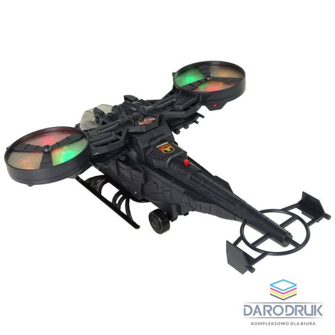 Lean Helikopter Wojskowy Ogromne Skrzydła Światła Dźwięk Obraca Się Lean (10039)