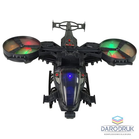 Lean Helikopter Wojskowy Ogromne Skrzydła Światła Dźwięk Obraca Się Lean (10039)