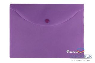 Titanum Teczka kopertowa PP Titanum A4 czerwona transparentna prążki (TK4TRE)