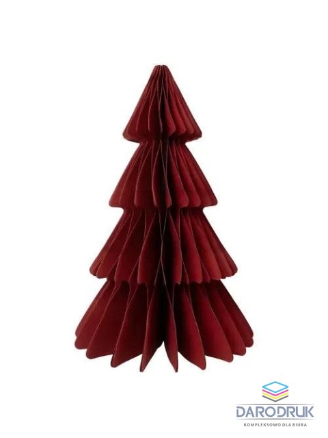 Arpex Ozdoba świąteczna CHOINKA PAPIEROWA 25CM BORDO Arpex (BP3239)