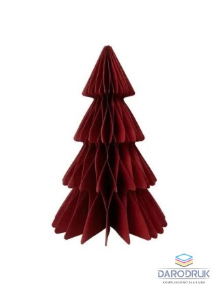 Arpex Ozdoba świąteczna CHOINKA PAPIEROWA 35CM BORDO Arpex (BP3246)