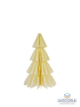 Arpex Ozdoba świąteczna CHOINKA PAPIEROWA 35CM KREM Arpex (BP1648)