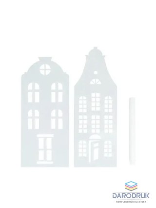 Arpex Ozdoba świąteczna ZIMOWE DOMKI SZABLON+MARKER KREDOWY Arpex (BA1303)