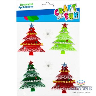 Craft with Fun Ozdoba filcowa BN Samoprzylepne choinki Craft with Fun (501360)