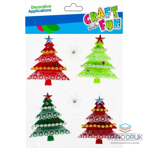 Craft with Fun Ozdoba filcowa BN Samoprzylepne choinki Craft with Fun (501360)