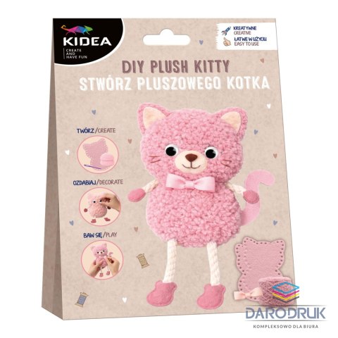Kidea Zestaw kreatywny STWÓRZ PLUSZOWEGO KOTKA Kidea (SPLKKA)