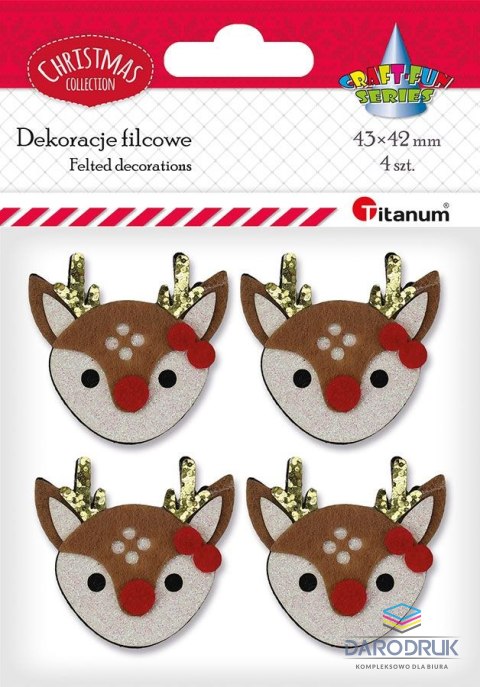 Titanum Ozdoba filcowa Craft-Fun Series Głowa renifera Titanum (26CR0240)