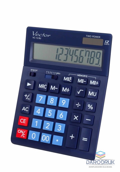 Vector Kalkulator na biurko granatowy Vector (VC-12BU)
