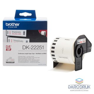 Etykieta Brother do QL-800 | 62mm x 15.24m | czarno/czerwony druk