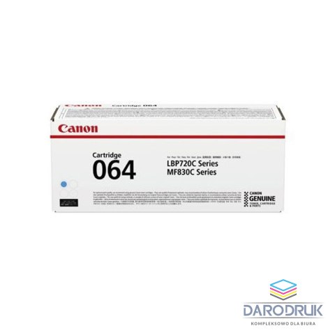 Toner Canon 064C do i-SENSYS LBP722Cdw / MF832Cdw | 5000 str. | cyan