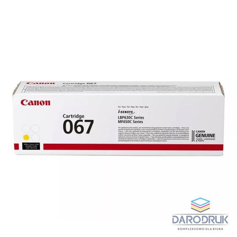 Toner Canon 067Y do i-SENSYS MF650/657 LBP633/631 | 1 250 str. | yellow