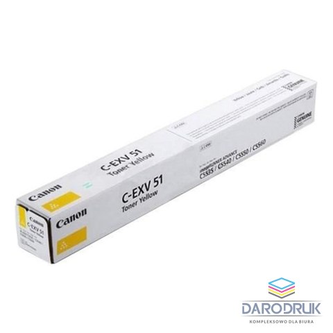 Toner Canon CEXV51Y do iR-ADV C5535i/C5540i | 60 000 str. | yellow