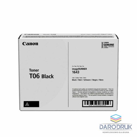 Toner Canon T06 do IMAGERUNNER16431,1643IF, X 1643P