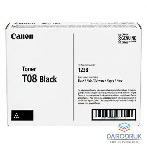 Toner Canon T08 black i-SENSYS X 1238P Series